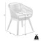 Armen Living Tutti Frutti Indoor Outdoor Dining Chair in Light Eucalyptus Wood with Truffle Rope and Gray Cushion LCTFSITRU - alternate 4